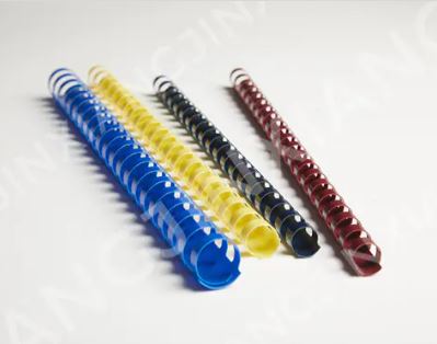 What are the advantages of plastic binders in file organization?